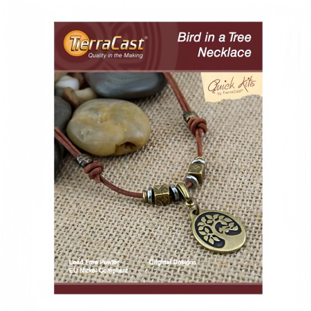 Набор для сборки украшения, до 66 см, TierraCast, колье Bird in a Tree, бронзовое