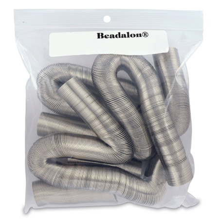 Проволока с памятью, 19-22х0.655мм, Beadalon, для кольца, нержавеющая сталь, 50 витков