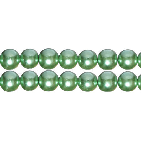 <p>
Стеклянные бусины с покрытием под жемчуг зеленого цвета с небольшим мятным отливом. Бусины могут немного отличаться по форме и размеру, быть слегка приплюснутыми у отверстия. Оттенок может немного отличаться от представленного на фото. Цена за низку 80 см, около 70 шт.
</p>