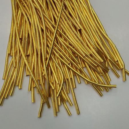 Канитель, 1.5-1.9мм, extra heavy, гладкая, позолоченная (яркое золото), 30-40 см, 1 шт.
