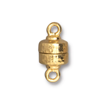 Застежка, 18х9мм, TierraCast, магнитная, Узорная, базовый материал - оловянный сплав, позолоченная, 1 шт.